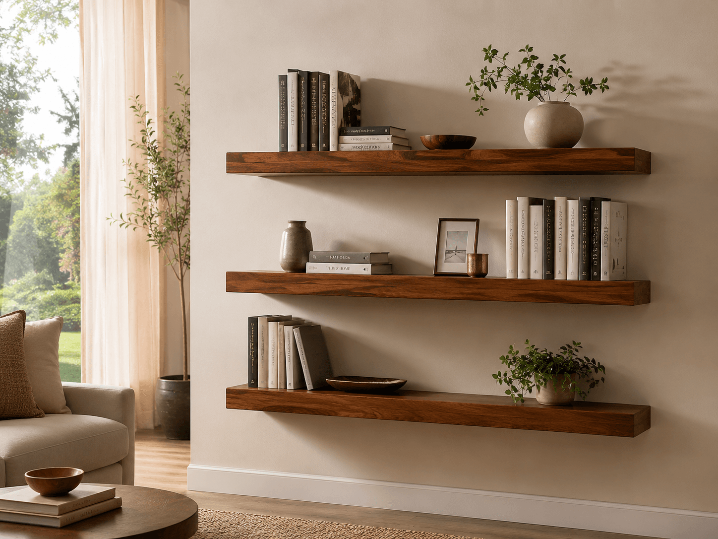 Wall-mounted Bookshelves